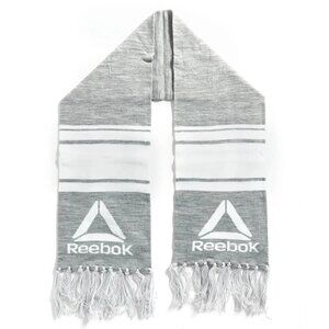 Reebok Light Grey Rally Scarf With Logo fringe Bottom NWT